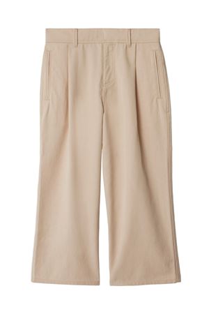 beige cotton trousers BURBERRY KIDS | 8092503A2015